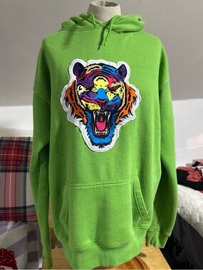 Green tiger hoodie